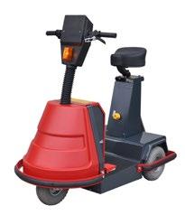 x 65 x 115 cm 110 kg including batteries > Low entry > Very compact > Small turning radius > Beacon > Mop module > Platform