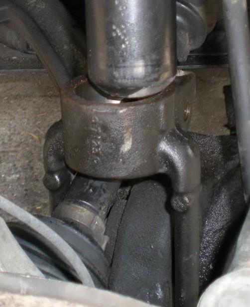 Be careful not to damage your brake line, your wheel sensor wire or