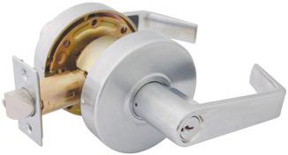 However, it does not retract the latch. This free-wheeling feature absorbs torque and can extend the life of a lever lock.