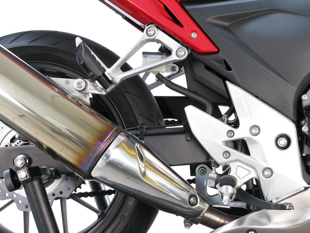 www.akrapovic.com REMOVAL OF STOCK EXHAUST SYSTEM: 1. 2. Put the motorcycle on a side stand, we recommend a racing stand.