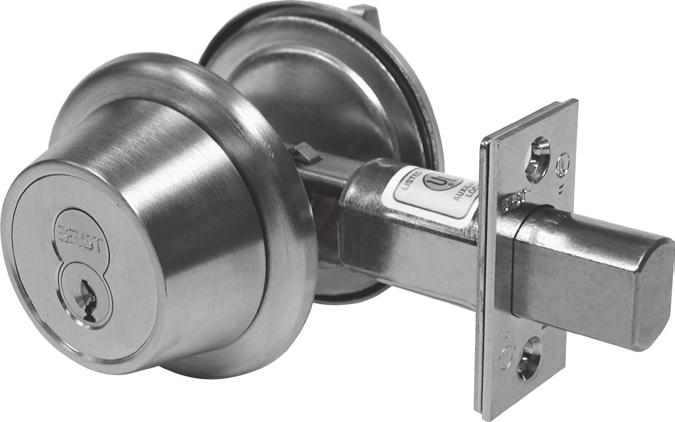 T Series Deadbolts DEADBOLT FEATURES 1. No exposed mounting screws standard on 8T2/8T3 double cylinder M function only 2. Full 1 stainless steel throw deadbolt 3.