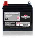 Retail Parts & Accessories Batteries Turnkey Program 6 popular Briggs & Stratton battery types Warranty batteries and cores picked up and credited Competitive pricing Volume and seasonal buying Wet
