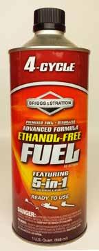 10-1 MAINTENANCE CARE HEALTHY ENGINES START HERE Retail Parts & Accessories Maintenance Care BRIGGS & STRATTON ETHANOL-FREE FUEL Protects your engine from the damage of Ethanol blended gas Helps