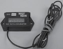 The tachometer is powered by the pulses from the trigger module so it does not require an external battery.