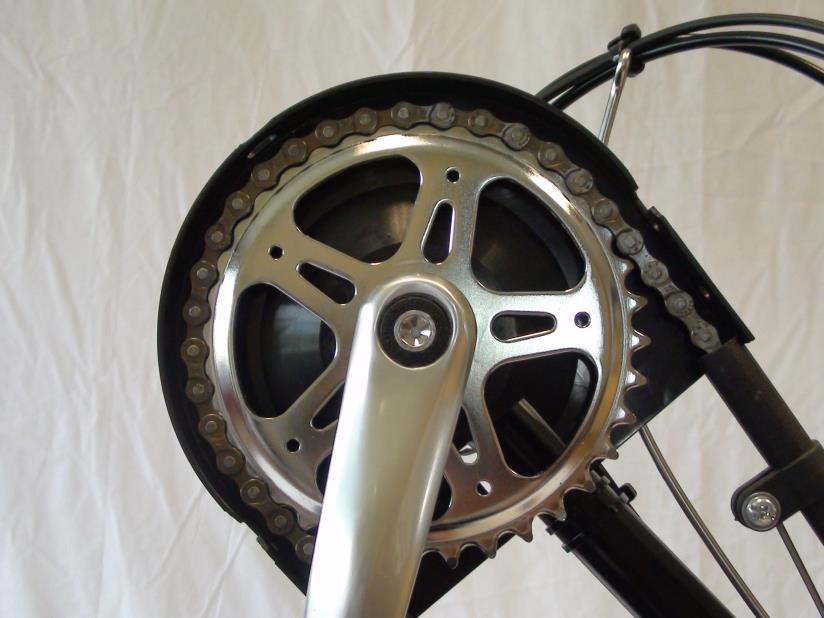 5) Place chain on front side of sprocket and rotate crank arm counter clockwise until