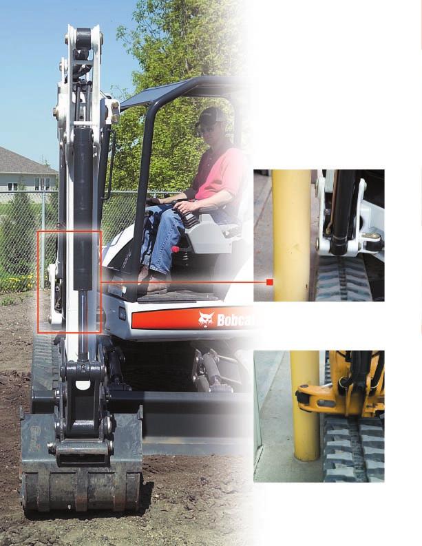 In-Track Swing Frame Exclusive to Bobcat is the In-Track Swing Frame, which allows you to get closer to your work.