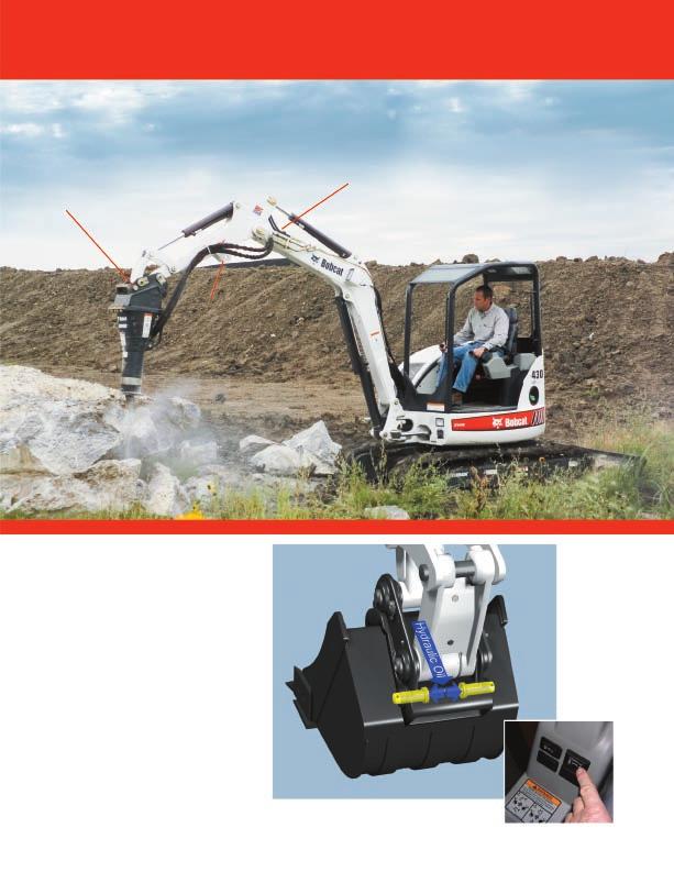 Attachments Now Most manufacturers claim that their excavators are attachment-ready. However, the exchange system, hoses and couplers, controls and clamp mounts may actually be pricey add-ons.