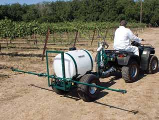 Save Time and Energy The All Terrain sprayer line can handle a variety of duties on many different types of terrain. Their rugged, tubular frame is designed to be tough but lightweight.