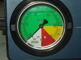 regulating valve, the value can be read on the pressure gauge mounted in the spray