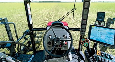 The right-hand console contains all the necessary switches and controls to operate the sprayer.
