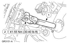 Connect the intermediate shaft to the steering column. 1. Connect the intermediate shaft to the steering column. 2.