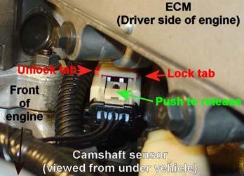 6a. For 03-05: Locate the three injector electrical connectors on the driver side of the rocker lever housing, see Figure 3a for 03-05, unplug connectors and plug them into the appropriate TST