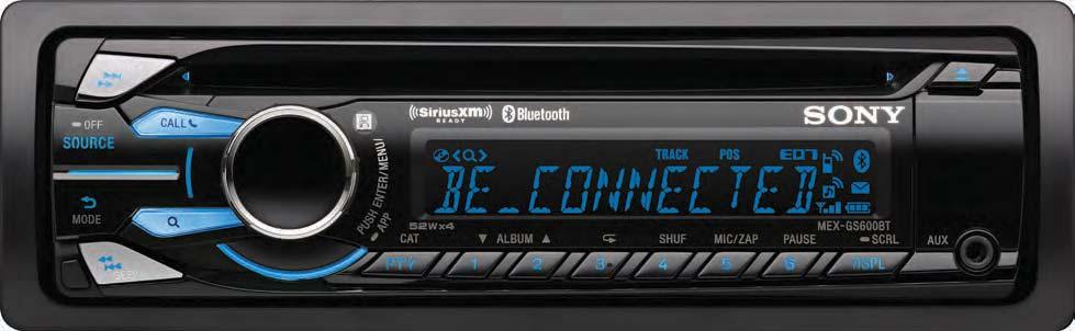Brought to you by The All-New Sony Mex-GS600BT CD Receiver With Exclusive App Remote Technology Bluetooth is built-in to the new MEX-GS600BT