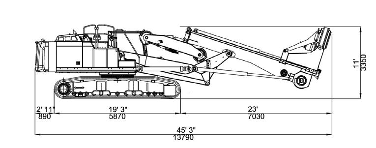 The height of the HPM 250 Short Mast is 8.5 m (28 ). TRANSPORT transport. The HPM 250 Short Mast, during transport, has a width of 3 meters (9 10 ), a height of 3350mm (11 ) and a length of 13.