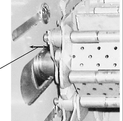 MEASURE DISTANCE BETWEEN CHAIN FACE OR SPROCKET FACE AND INSIDE OF CASING ON BOTH SIDES TO DETERMINE CENTERING OF HEADSHAFT Figure 9: Headshaft centering measurement Loosen the setscrews on the