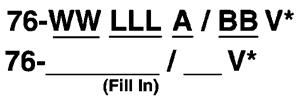 From the model number determine the conveyor width (WW), length (LLL), drive/tail types (A) and belt type