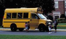 AAV A school van is a regular van converted to full school bus specifications.