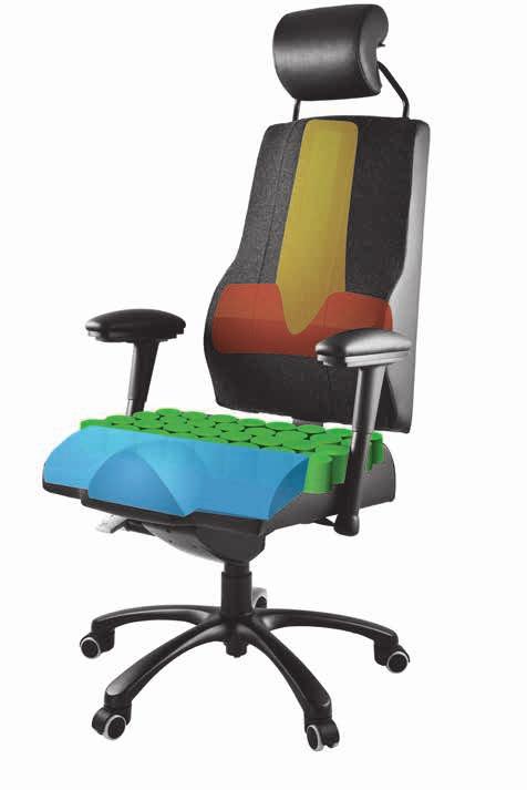 THERAPIA INDIVIDUAL COMFORT Bioactive zones work actively on all the important contact parts of the human body and substantially prevent incorrect position when sitting.