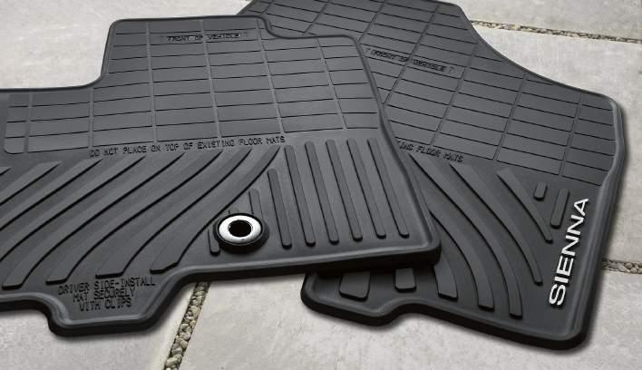 Interior Accessories All-Weather Floor Mats (A) Count on these rugged all-weather floor mats 5,6 to help protect the vehicle s