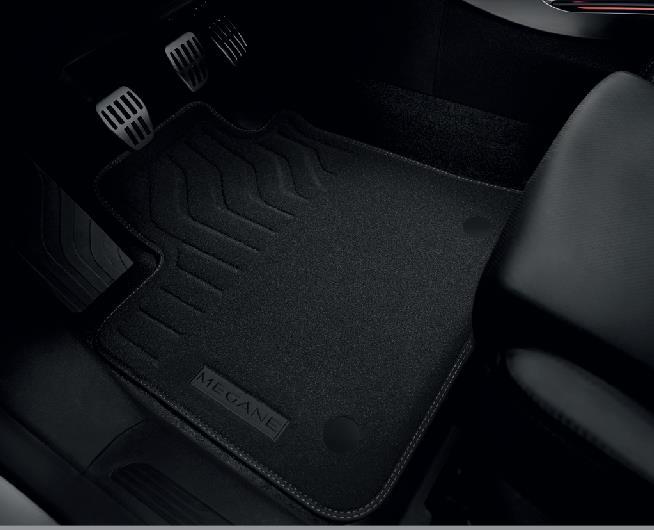 Floor mats 01 Textile floor mats Add a touch of additional protection to your MEGANE
