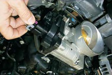 21. Disconnect Electrical Throttle Control (ETC) connector from the throttle body by removing the