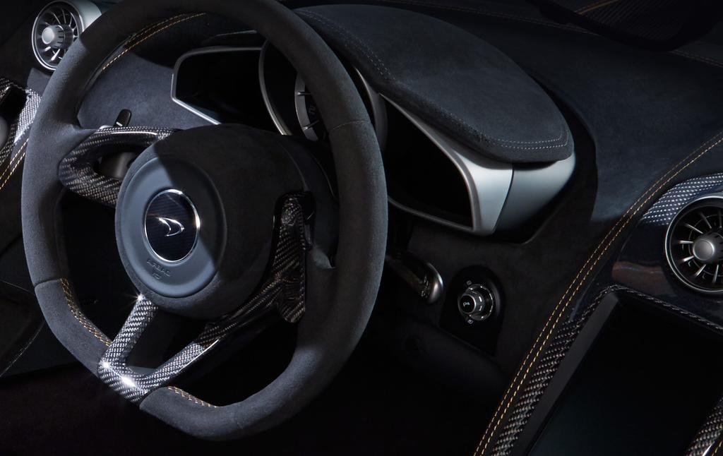 The cabin of your McLaren is designed to be logical, uncluttered and comfortable.