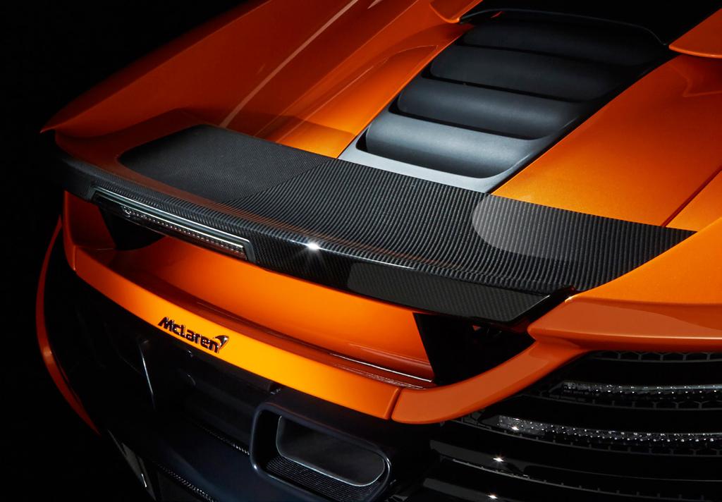 Carbon fibre accents enhance the powerful stance of your McLaren, giving it even greater presence.