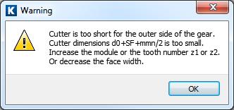 8. The "Face hobbing (continuing indexing method)" manufacturing process is already selected in the "Manufacturing" tab. Input the "Cutter cutting length" and "Cutters small diameter" tool data.