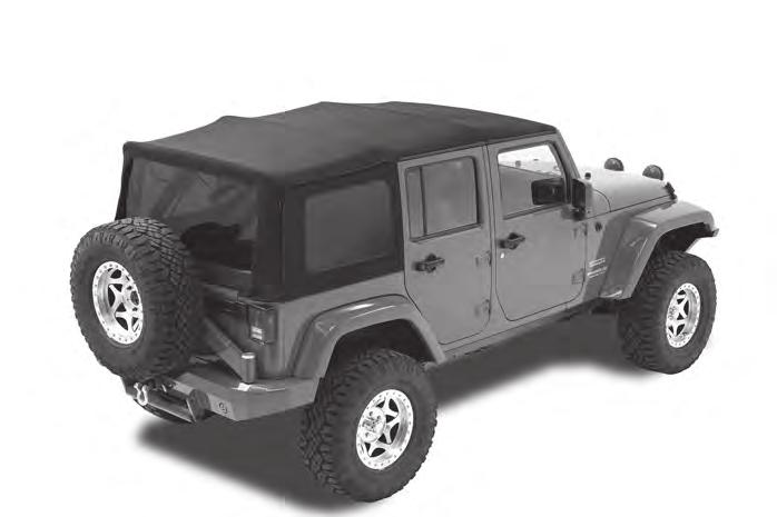 Installation Instructions Supertop NX Twill Vehicle Application: Jeep Wrangler Unlimited 2007-current Part Number 54823 Installation Tips Before you begin installing your new Supertop NX Twill,