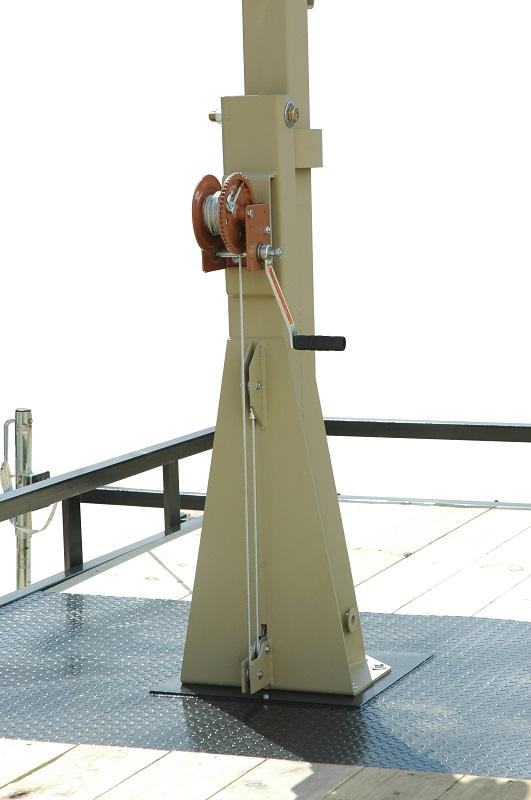 The mast can be positioned in one of four different positions, and locked back in place by re-tightening the T-handle.