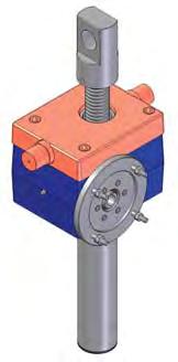 Anti-turn device Available for screw jacks with travelling screw (Mod. A) only. The anti-turn device is necessary when the load to be lifted may turn, i.e. the screw guidance does not prevent rotation, or in case the application does not properly allow the acme screw reaction to permit the translation.