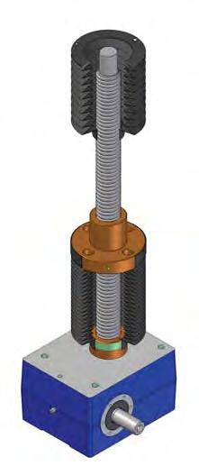 Screw jacks SJ Series - options Screw jacks SJ Mod.B with bellows Bellows are normally fi tted between the screw jack housing and the nut and also between the nut and the acme screw end.
