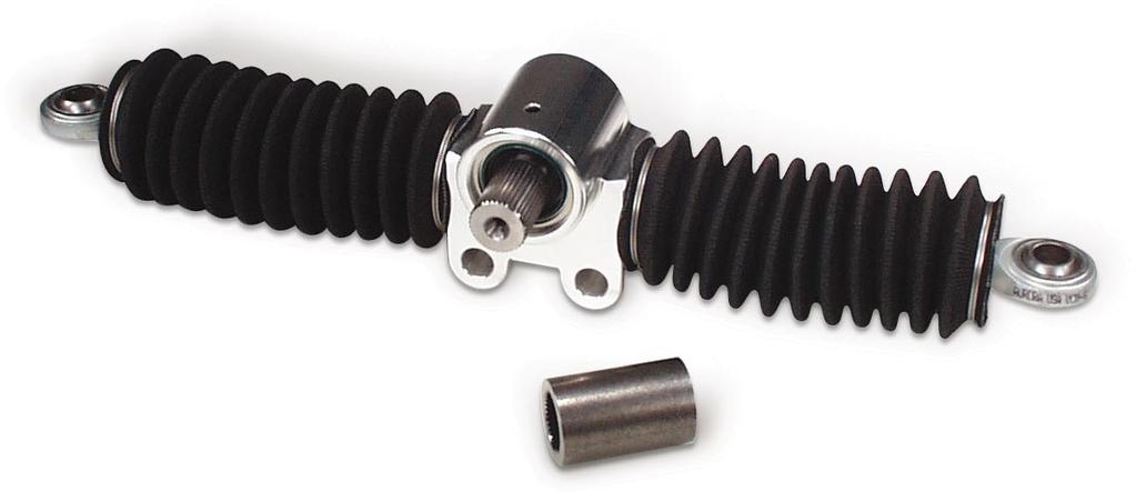 steering accessories RACK-N-PINION These lightweight, quality steering boxes are precision machined from high strength steel and billet aluminum.