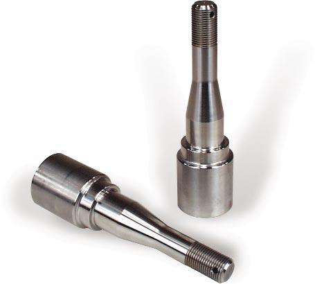 spindles SPinDlES CHRomoly aluminum SPINDLES Spindles are available in lightweight billet aluminum or high strength heat-treated forged chromoly.