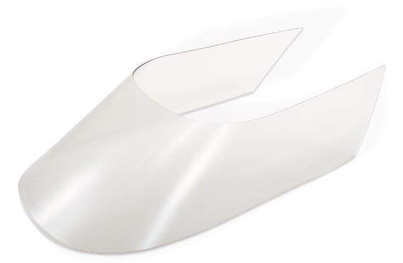 FaBRiCaTion ComPonenTs ComPonEnTs windscreen DRAGSTER WINDSCREEN Measuring 1/8" thick, these windscreens are both flexible and durable.