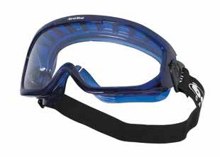 drops) Weight 200 g Safety goggles with temples 956 002 817 Safety goggles with adjustable strap 956 003 487 Visor Straight temples with adjustable strap. Integrated side protection.