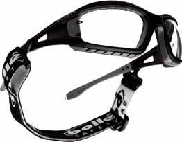 Weight 52 g Fits over prescription spectacles. Ball-pivot. Fits with respiratory half mask Shockproof in case of extreme temperatures.