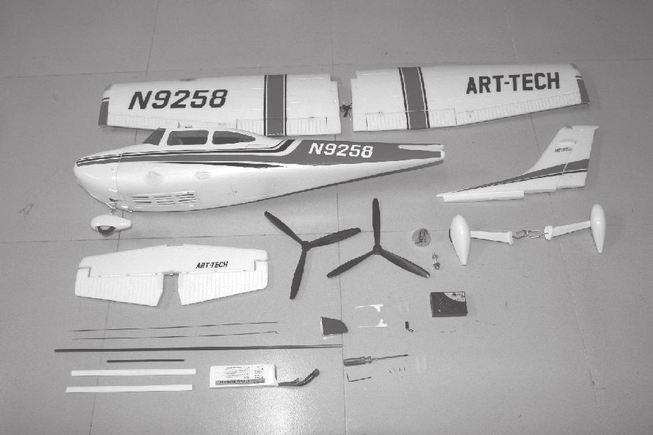 Please read this manual carefully and follow the instruction Thank you for purchasing Art-Tech Cessna 182 500 class Radio Controlled Model Aeroplane.