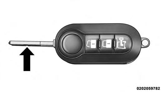 Locking With The Key Blade Key Blade Released Push the Key Blade Release Button to expose the key blade, insert the key blade into the doors exterior lock cylinder and turn the key clockwise to lock