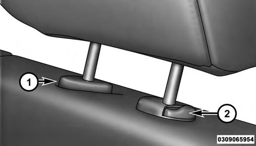 Front Head Restraints To raise the head restraint, push the adjustment button, located on the base of the head restraint, pull upward on the head restraint.