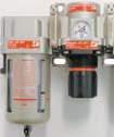 3 Bar (150 PSIG) maximum on all models Filter-Regulator-Lubricator Cost-Effective Maintenance for Air Supply Systems Filter-Regulator-Lubricator Unit has modular connections with mounting brackets