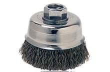 020 5/8"-11 UNC 32 3/16" 7/8" 7/16" 20,000 78809 78810 1 Knot Wire Cup Brushes For heavy-duty cleaning of large surfaces, removal of weld scale and corrosion.