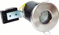 50W Osram aluminium lamp FIRE RATED CODE: SE60010 NON FIRE RATED CODE: SE40060KIGU Tilt fire rated GU10 down light (30º tilt) inc.
