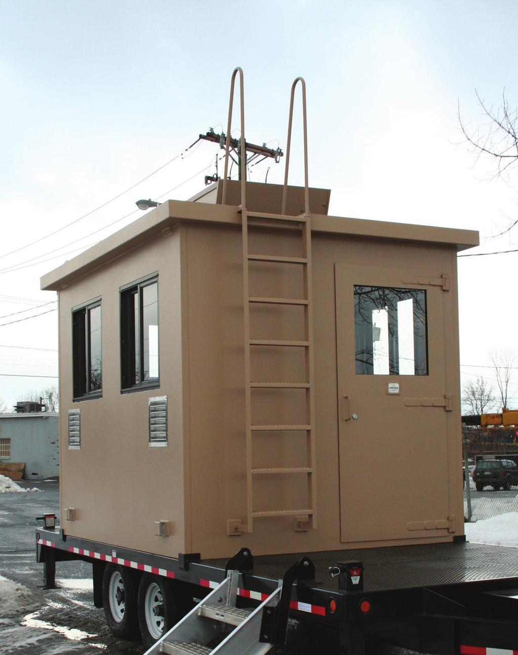 BULLET & BLAST RESISTANT GUARD BOOTHS TRAILER MOUNTED DEFENSIVE FIGHTING POSITIONS & BALLISTIC BARRIERS PROTECH Trailer Mounted Guard Booths