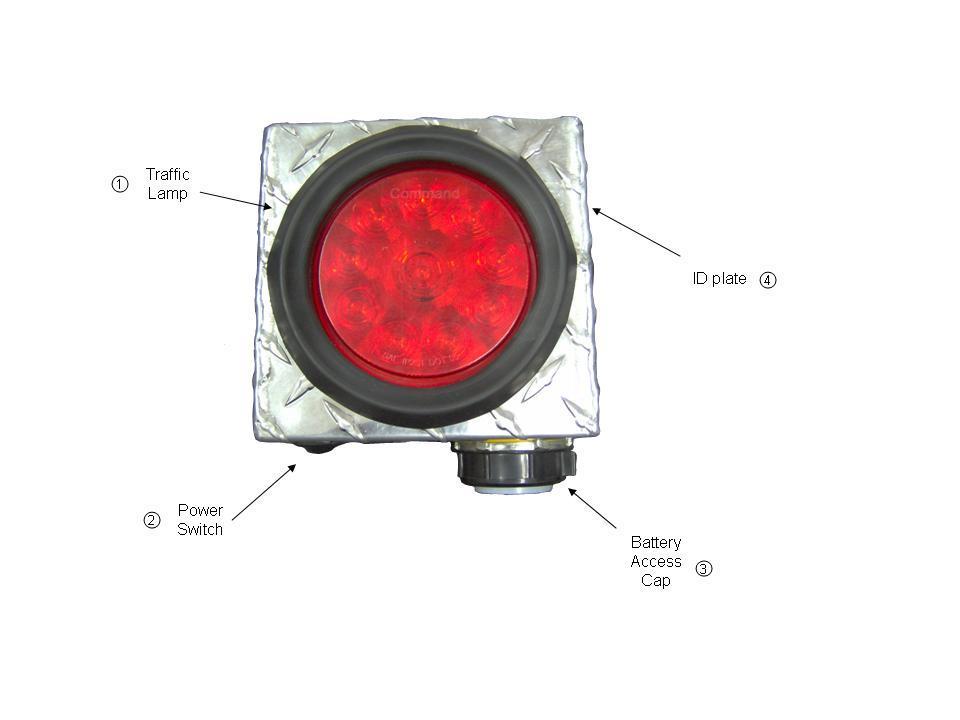 Reaction Gate Section 2 System Operation Figure 4: Light Unit Overview 1 Traffic Light (LED) Light flashes briefly on startup.
