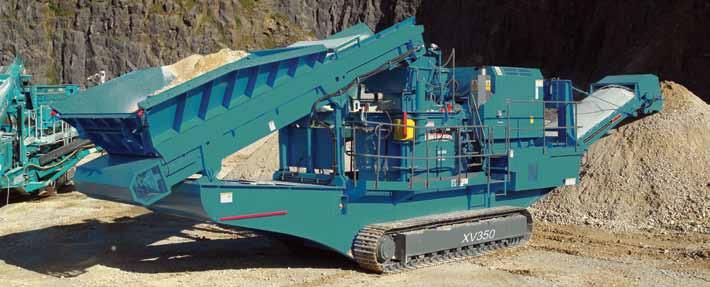 IMPACTOR XV350 Additional Product Ranges Screening Powerscreen designs and manufactures a world class range of mobile screening equipment boasting excellent productivity and reliability for our