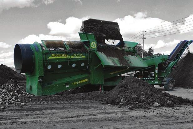 512A/R HIGHLY PORTABLE TROMMEL The 512 Trommel provides McCloskey International s customers with the functionality of our highly successful screener line-up with an extended fines conveyor on the