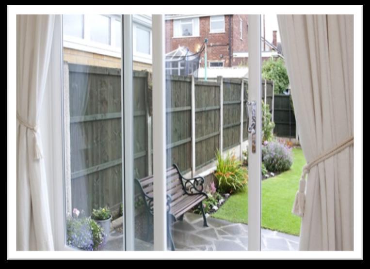 PATIO SLIDING DOORS The Upvc should be cleaned in the same way as the window frames, using warm soapy water.