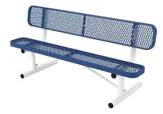 17 17 18 Benches Tables Receptacle Benches 6 UltraLeisure Bench without Back In-Ground Mount $194 Item