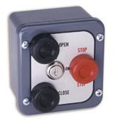 Listed Components 3 Buttons for OPEN, CLOSE and STOP Key Lockout Available NEMA 4 Enclosure for Outdoor Use CI-3BXL MODELS CI-3BX CI-3BXL 3 button, Open/Close/Stop, NEMA 4, UL/CSA rated, 3 Amp @